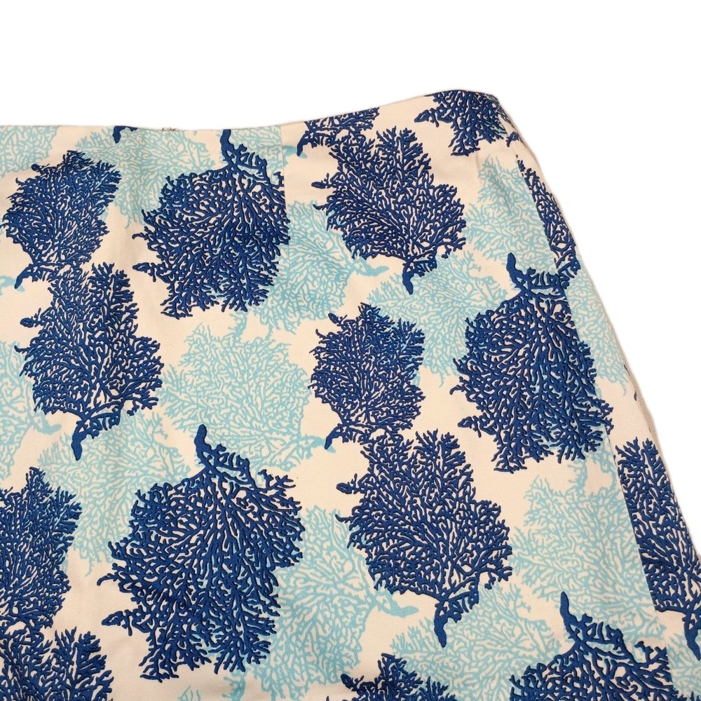 Vineyard Vines Skirt Womens 4 Blue All Over Print‎ Coral Casual Beach Preppy - Picture 2 of 8